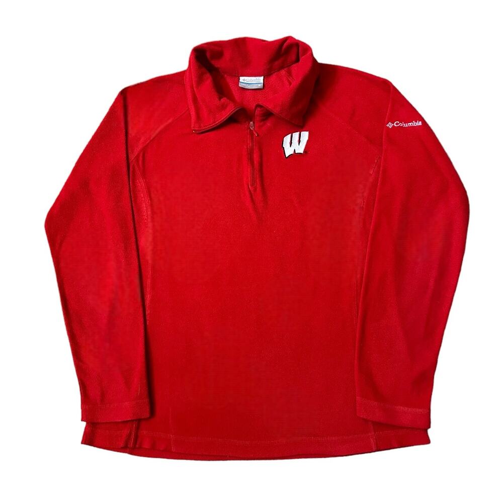 Columbia Wisconsin Badgers Pullover Sweatshirt Red Size Medium University Womens